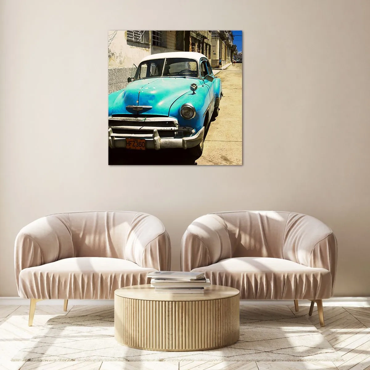 Impression sur verre - Image sur verre - Et vive Cuba ! - 70x70 cm