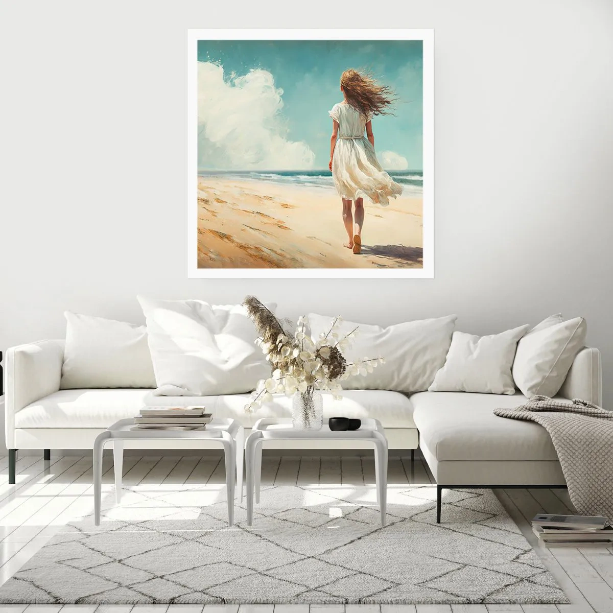 Affiche - Poster - Pour rencontrer le soleil et le vent - 40x40 cm