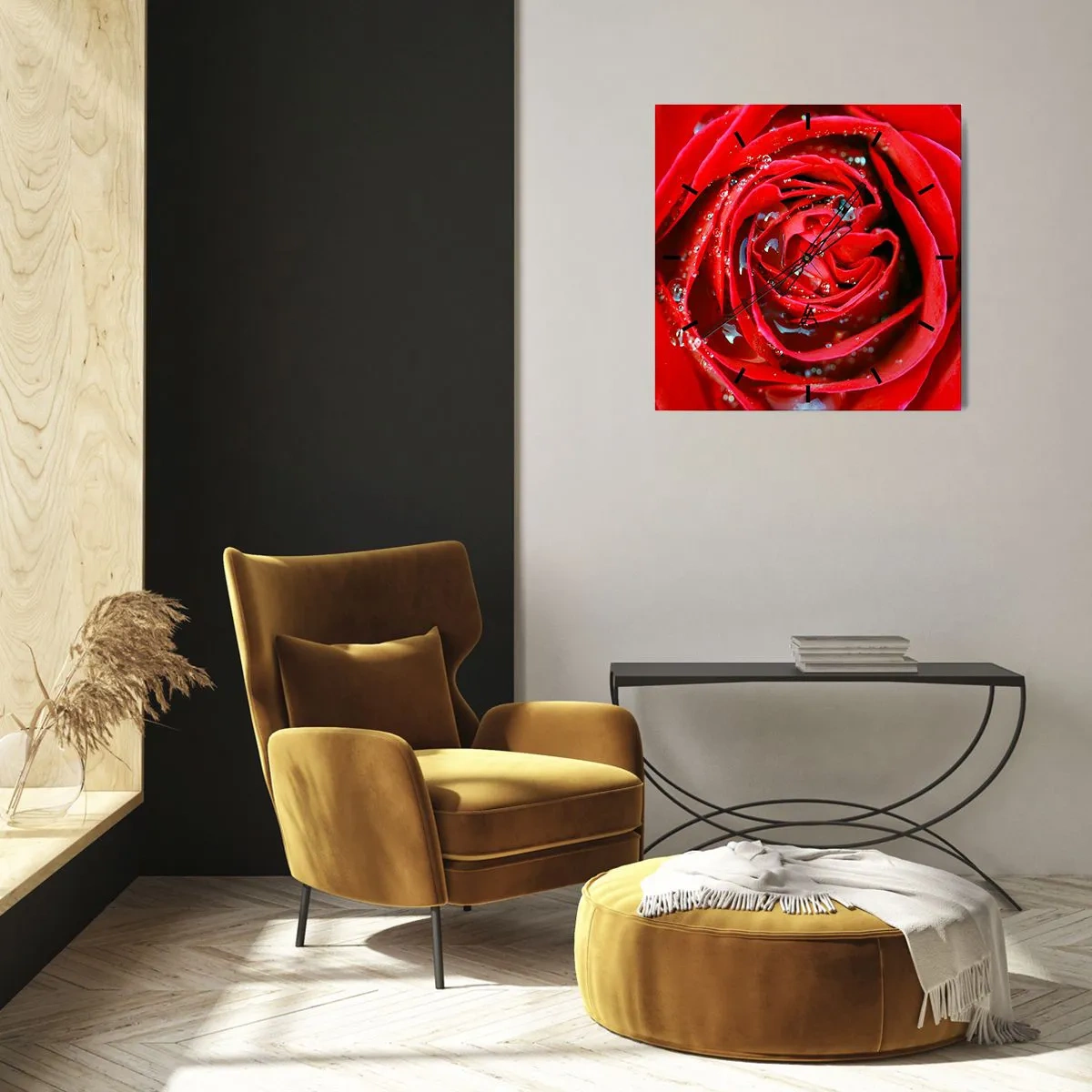 Horloge murale - Pendule murale - Dans les gouttes de rosée - 40x40 cm