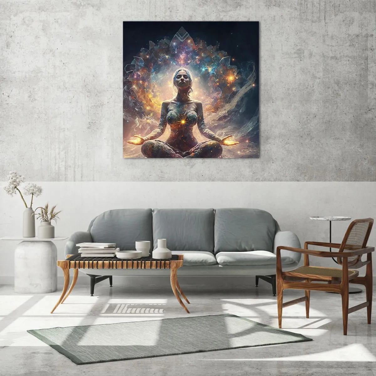 Impression sur verre - Image sur verre - Flux de bonne énergie - 50x50 cm