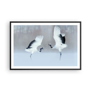 Affiche dans un cadre noir - Poster - Danse dans le brouillard - 91x61 cm