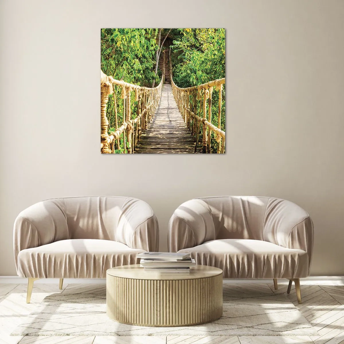 Impression sur verre - Image sur verre - Suspendu dans la nature - 70x70 cm