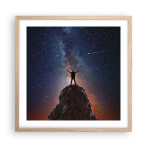 Affiche dans un chêne clair - Poster - Le force est avec moi! - 50x50 cm