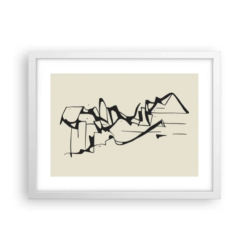 Affiche dans un cadre blanc - Poster - Peut-être un paysage - 40x30 cm