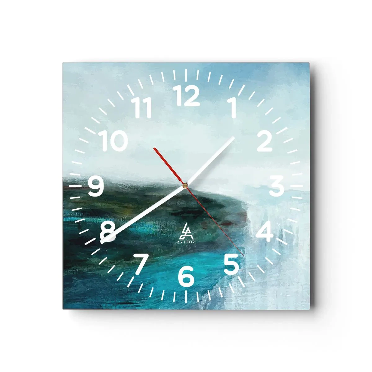 Horloge murale - Pendule murale - Abstraction nautique - 30x30 cm