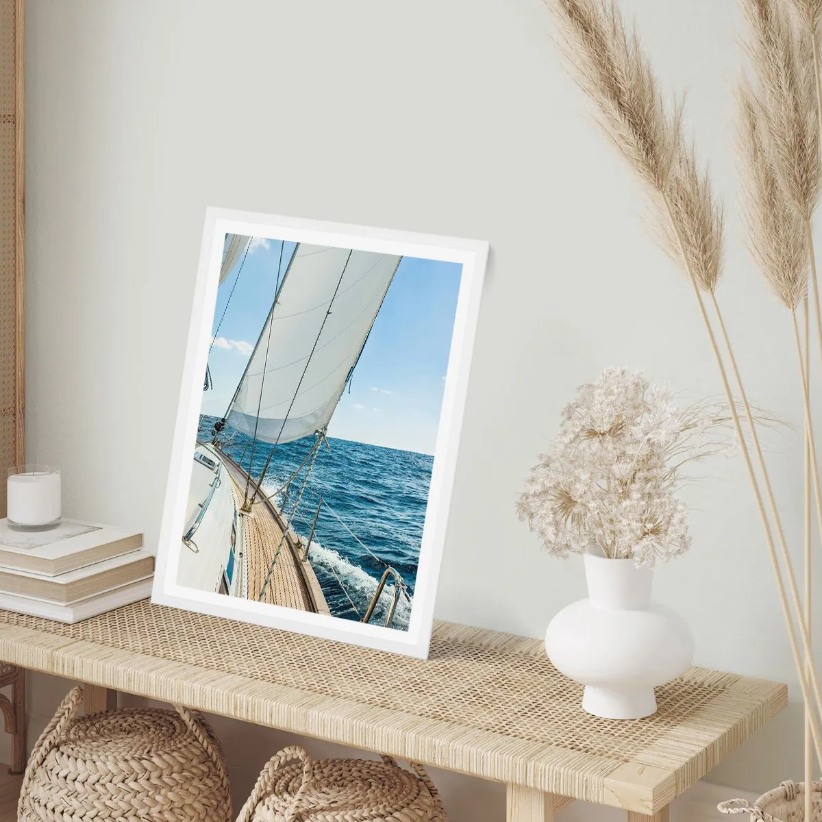 Affiche dans un cadre blanc - Poster - Ohé, l'aventure - 40x50 cm