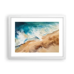 Affiche dans un cadre blanc - Poster - La vague qui revient - 40x30 cm