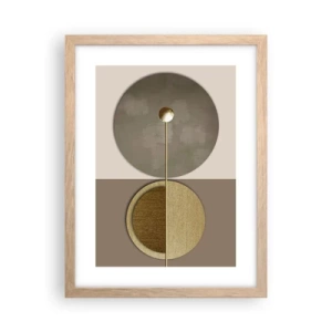 Affiche dans un chêne clair - Poster - Équilibre parfait - 30x40 cm