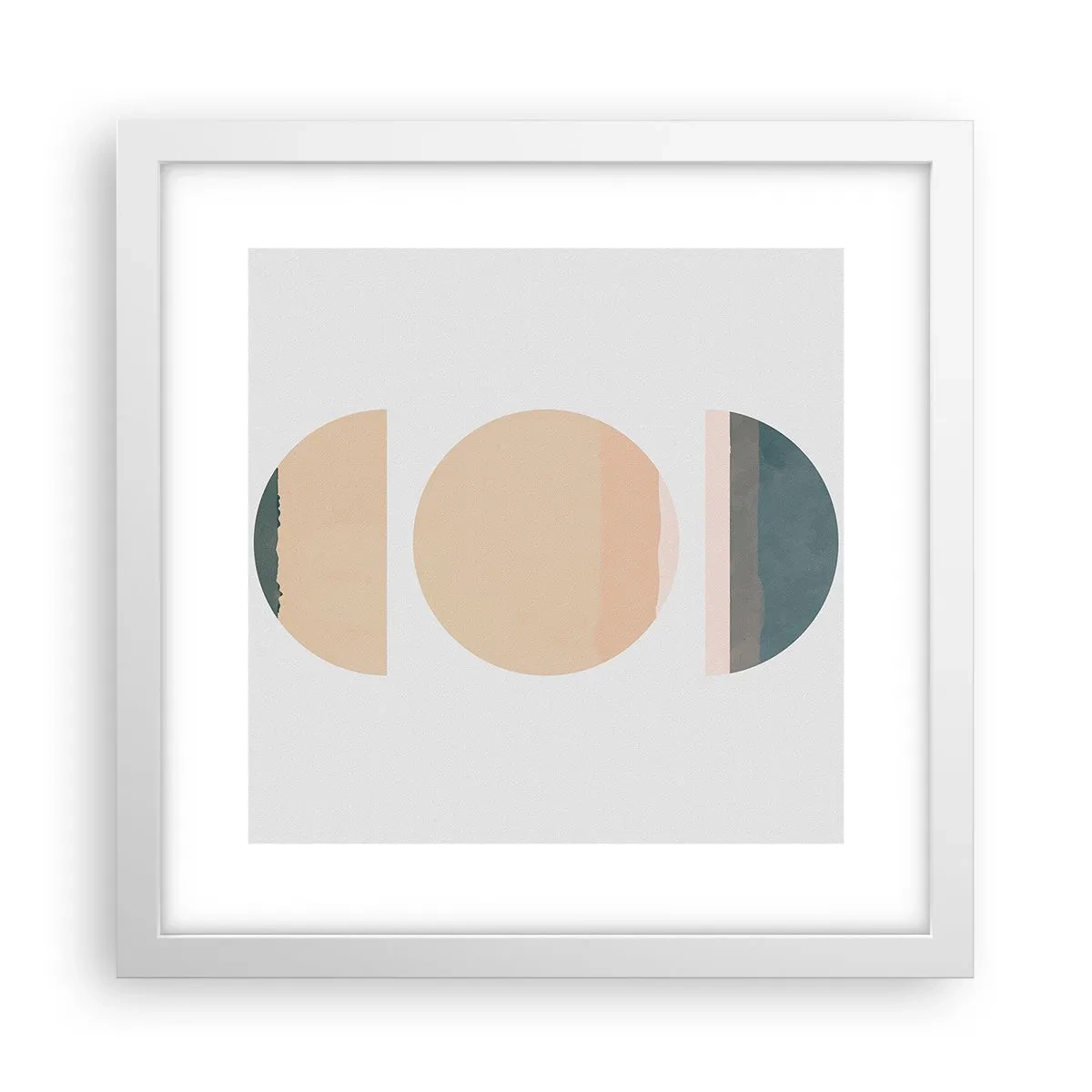 Affiche dans un cadre blanc - Poster - Cercles après cercles - 30x30 cm