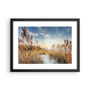 Affiche dans un cadre noir - Poster - Plage du nord - 40x30 cm