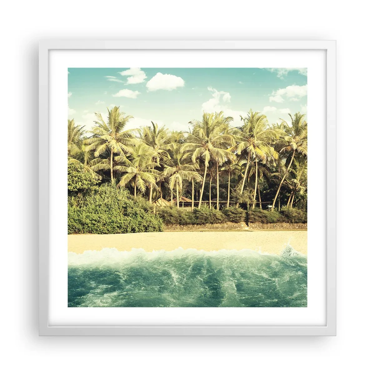 Affiche dans un cadre blanc - Poster - Peut-être ici? - 50x50 cm