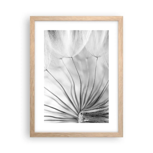 Affiche dans un chêne clair - Poster - Aigrette avant son envol - 30x40 cm