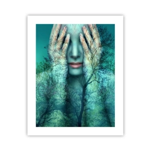 Affiche - Poster - immergé dans l'azur - 40x50 cm