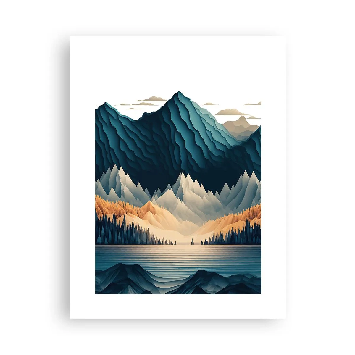Affiche - Poster - Paysage de montagne parfait - 30x40 cm