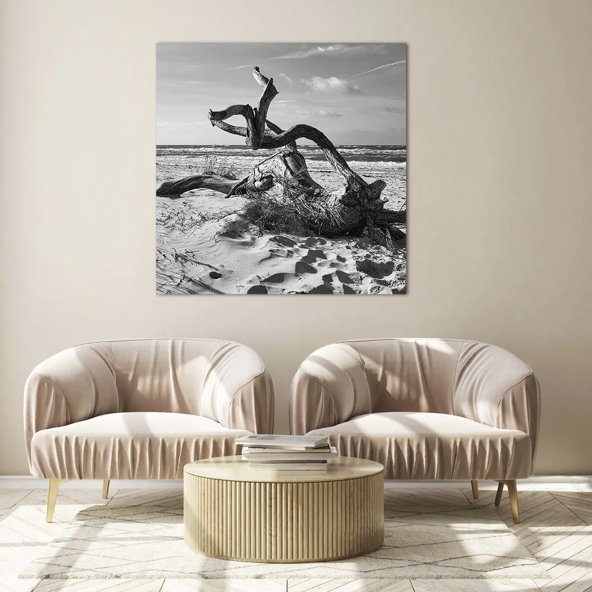 Impression sur verre - Image sur verre - Sculpture marine - 40x40 cm