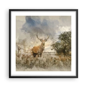 Affiche dans un cadre noir - Poster - Dignité - force - majesté - 50x50 cm