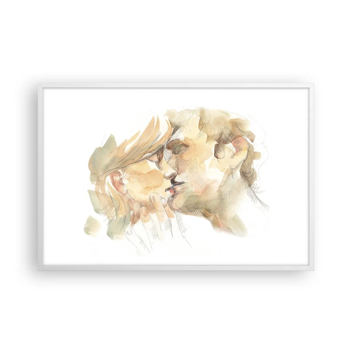 Affiche dans un cadre blanc - Poster - A moitié trouvé ? - 91x61 cm