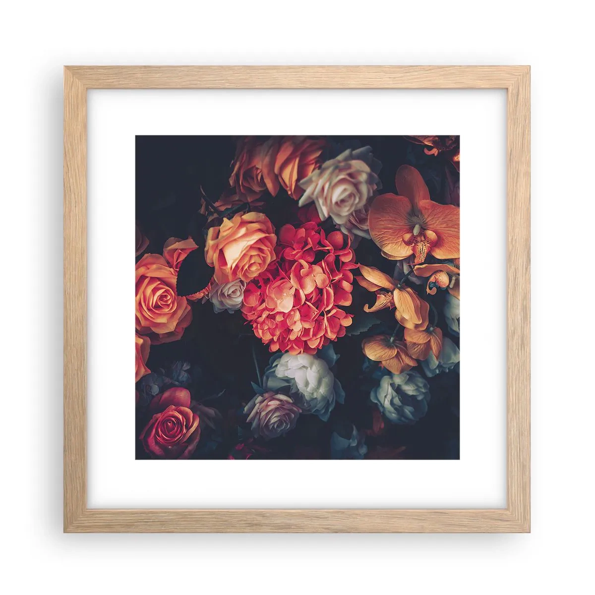 Affiche dans un chêne clair - Poster - Comme chez les maîtres hollandais - 30x30 cm