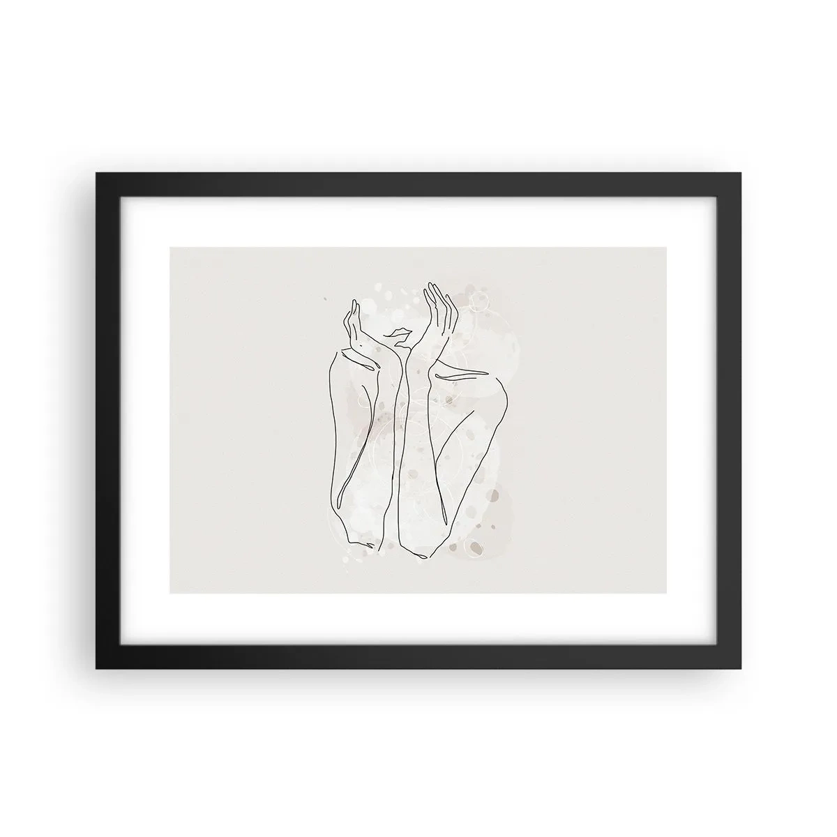 Affiche dans un cadre noir - Poster - Instant de rêve - 40x30 cm