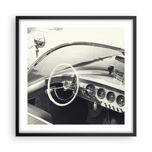 Affiche dans un cadre noir - Poster - Temps pour riche - 50x50 cm