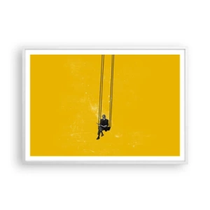 Affiche dans un cadre blanc - Poster - Un jour comme tous les jours - 100x70 cm