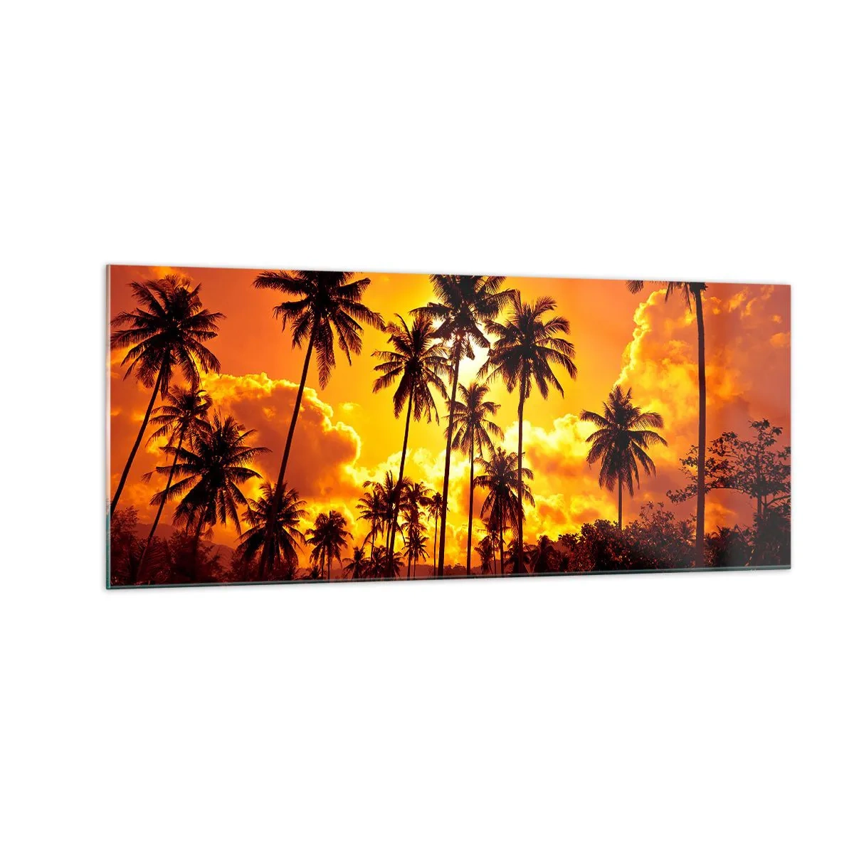 Impression sur verre - Image sur verre - Montagnes en feu, forêts en feu - 100x40 cm