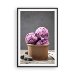 Affiche dans un cadre noir - Poster - Douceur et froideur - 61x91 cm