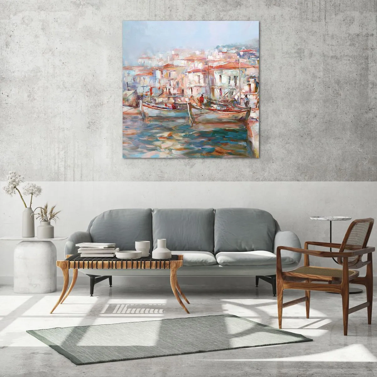 Impression sur verre - Image sur verre - Vacances pastelles - 70x70 cm