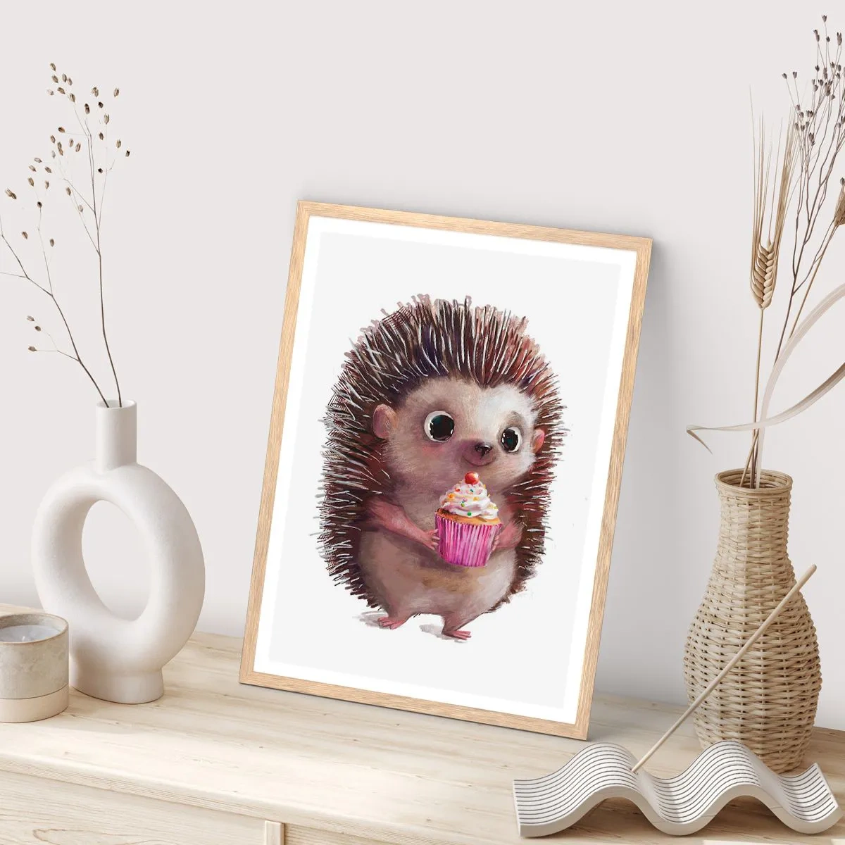 Affiche dans un chêne clair - Poster - La fête c'est tous les jours - 30x40 cm