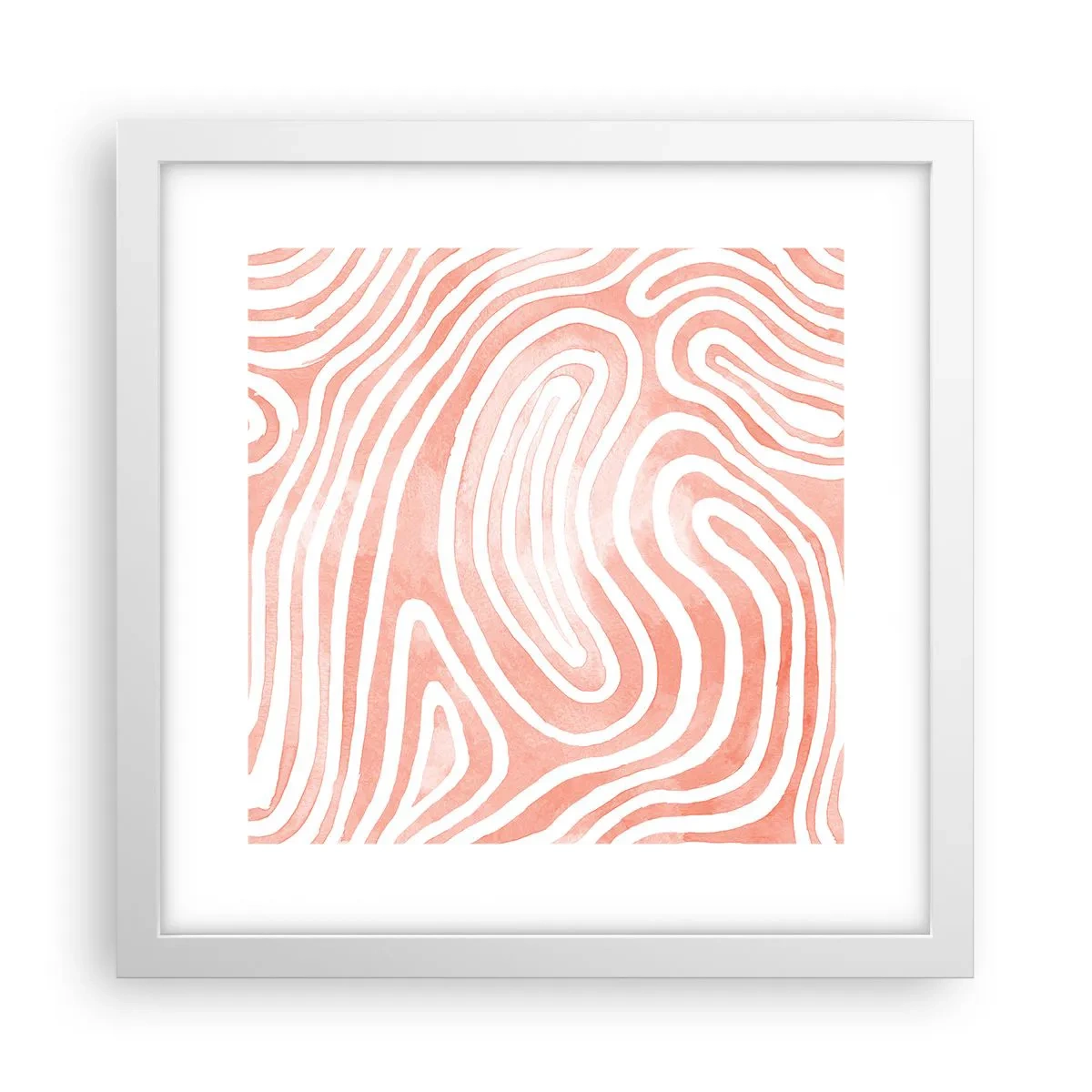 Affiche dans un cadre blanc - Poster - Dans le labyrinthe de corail - 30x30 cm
