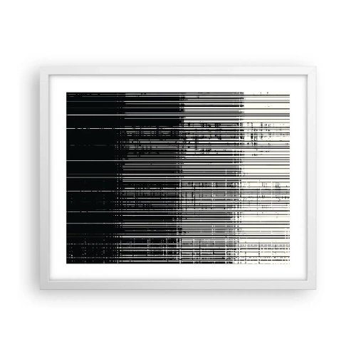 Affiche dans un cadre blanc - Poster - Ondes et vibrations - 50x40 cm