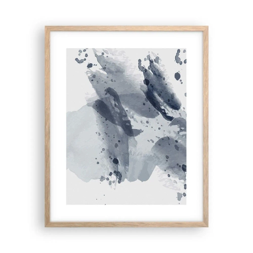 Affiche dans un chêne clair - Poster - Étude de la nature de l'eau - 40x50 cm