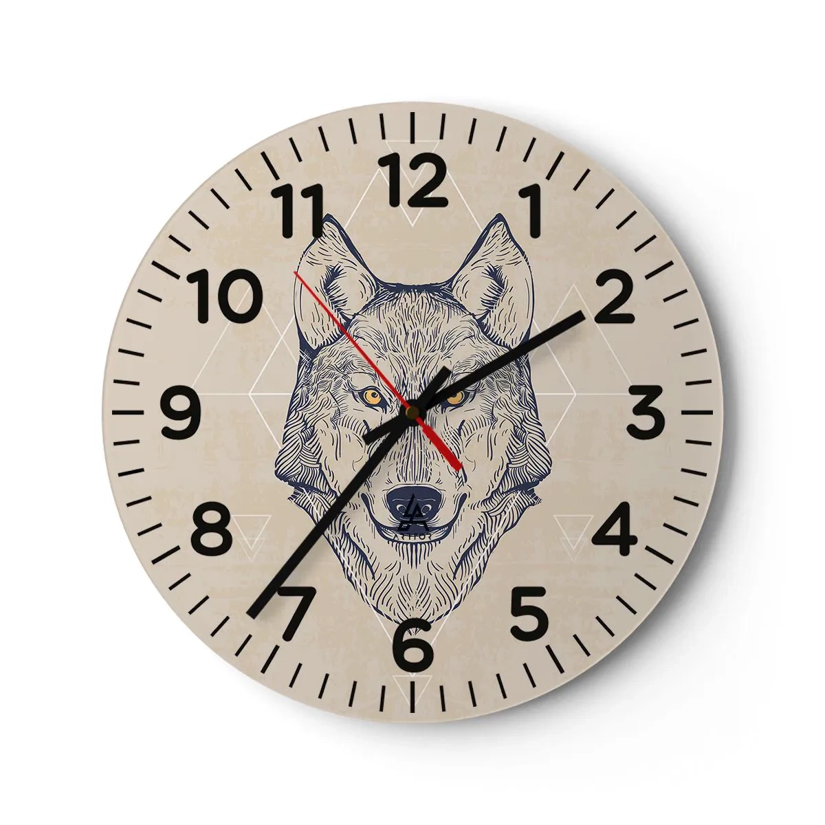 Horloge murale - Pendule murale - Un alpha au regard pénétrant - 40x40 cm