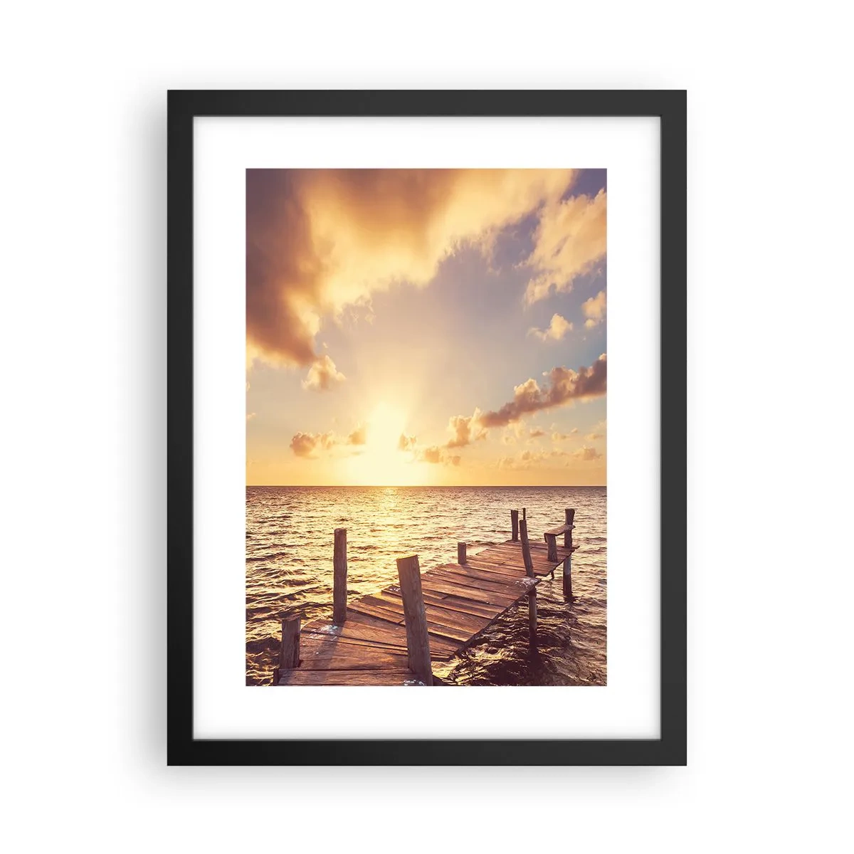 Affiche dans un cadre noir - Poster - La terre d'or de la douceur - 30x40 cm