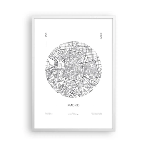 Affiche dans un cadre blanc - Poster - Anatomie de Madrid - 50x70 cm