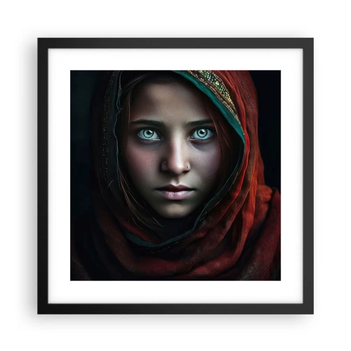 Affiche dans un cadre noir - Poster - Princesse orientale - 40x40 cm