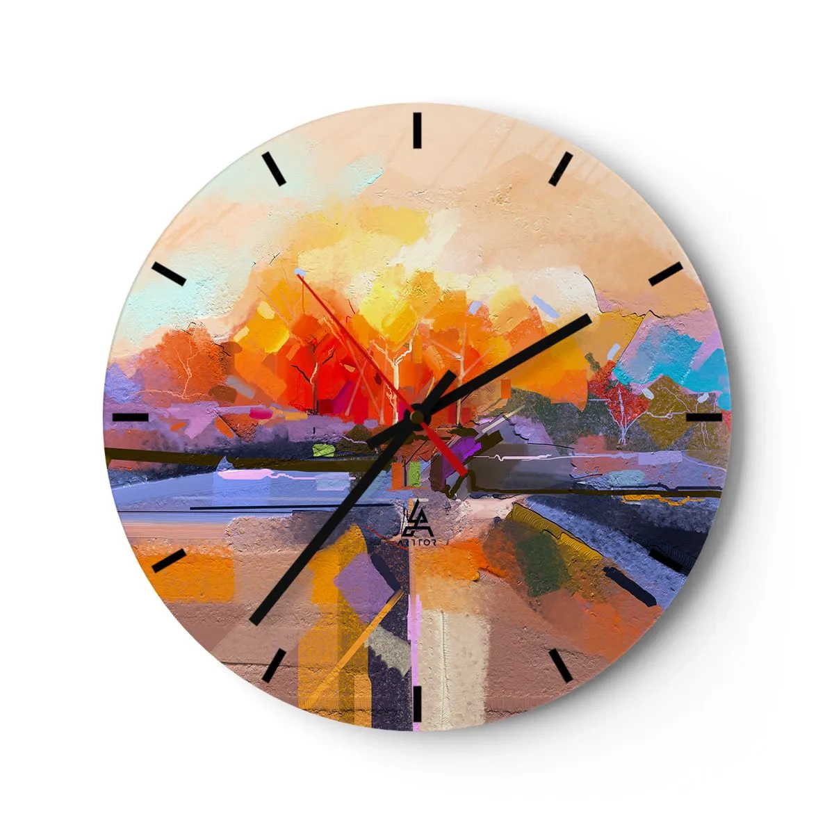 Horloge murale - Pendule murale - L'automne est arrivé - 40x40 cm