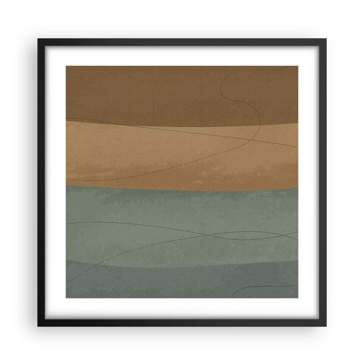 Affiche dans un cadre noir - Poster - Composition horizontale - 50x50 cm