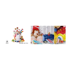 Échantillon de Papier Peint Premium Sand - Trésors des tout-petits - Jouets, Pour les enfants, La Chambre des enfants - 100x30 cm