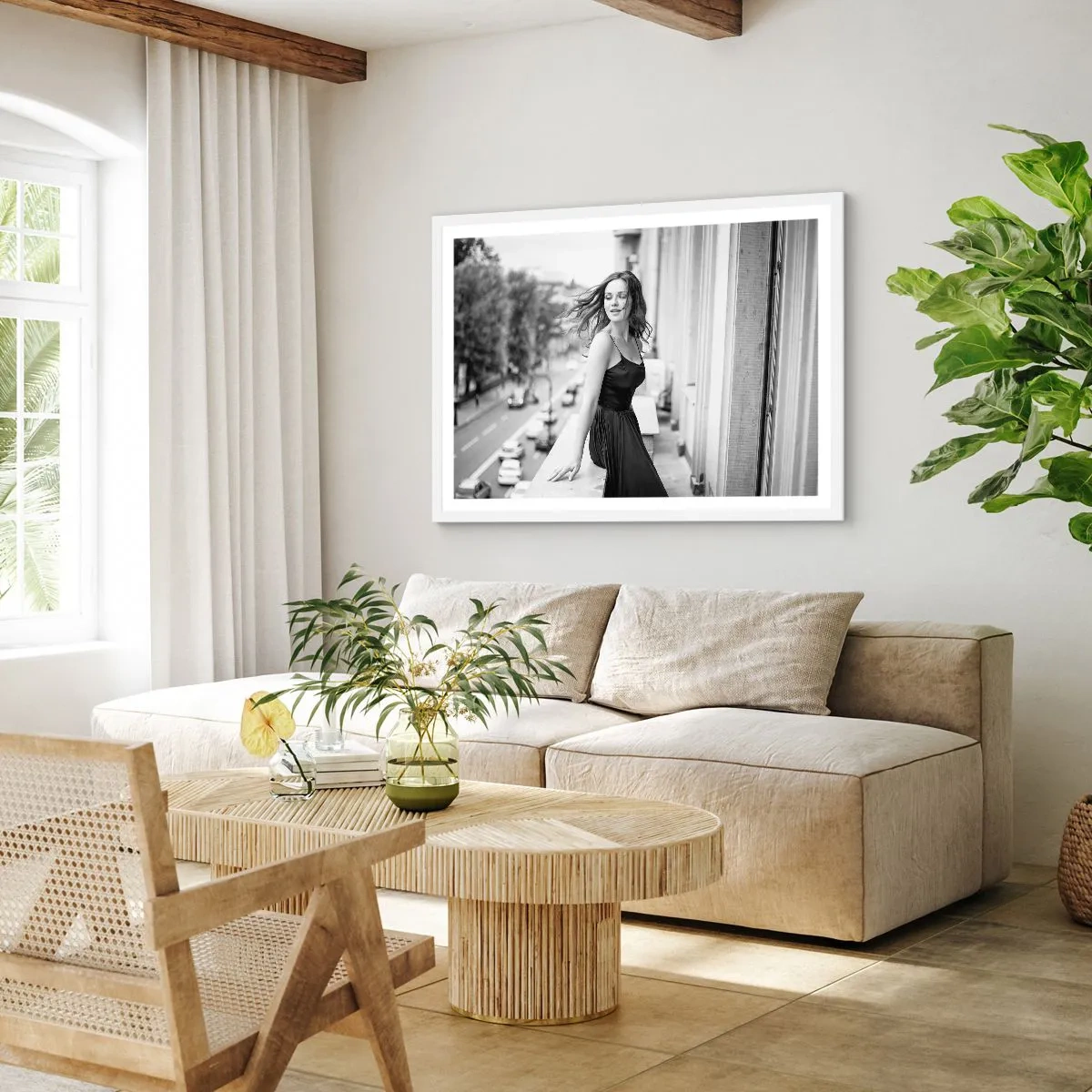 Affiche dans un cadre blanc - Poster - Certainement un Parisien - 70x50 cm