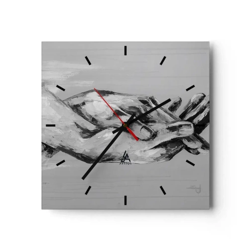 Horloge murale - Pendule murale - Début... - 40x40 cm