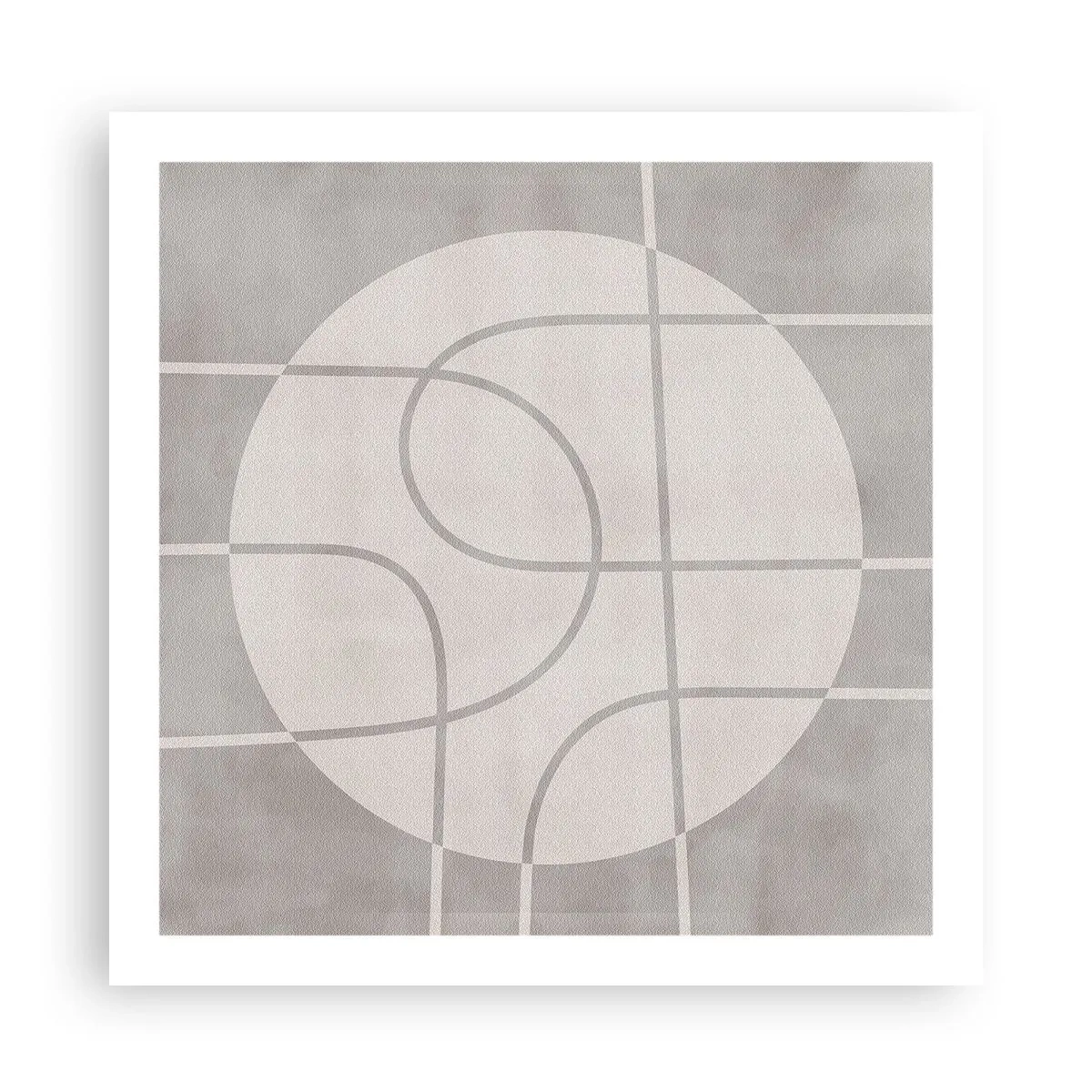 Affiche - Poster - Circulaire et tout droit - 60x60 cm