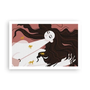 Affiche - Poster - Rêve d'un cheval d'or - 91x61 cm