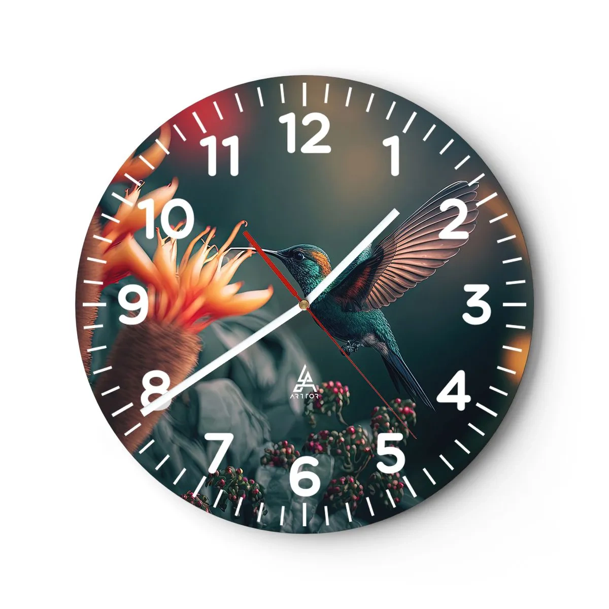 Horloge murale - Pendule murale - une vie vraiment colorée - 30x30 cm