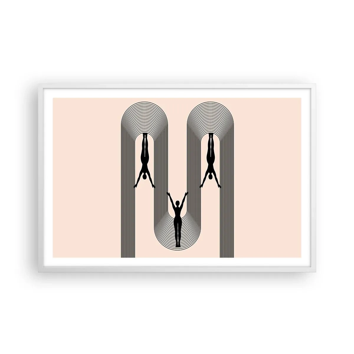 Affiche dans un cadre blanc - Poster - Les jambes en l’air - 91x61 cm