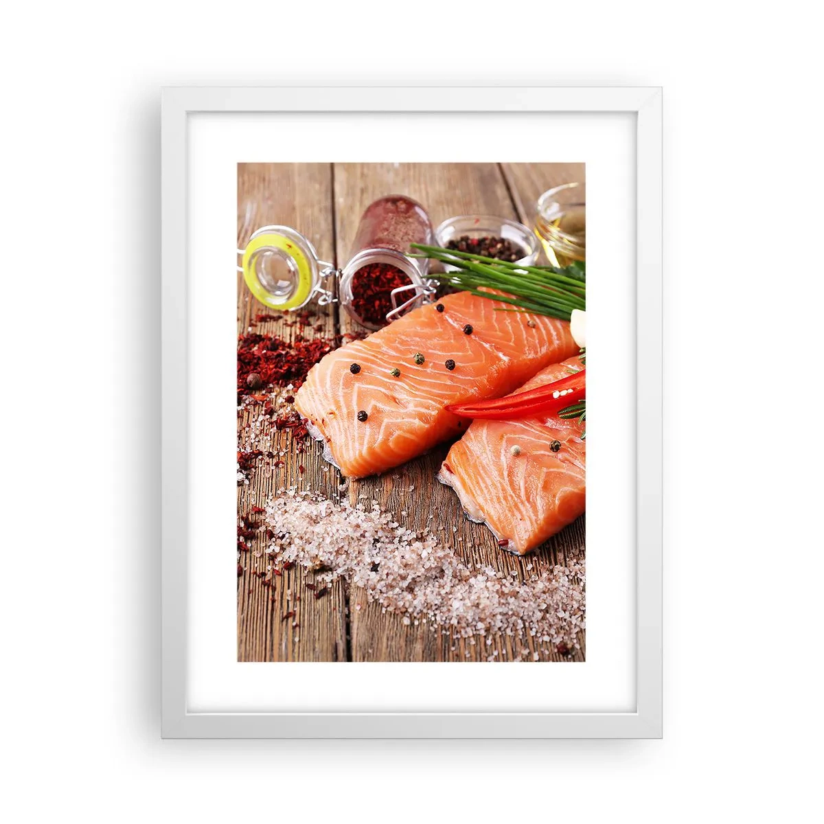 Affiche dans un cadre blanc - Poster - Aventure norvégienne dans la cuisine - 30x40 cm