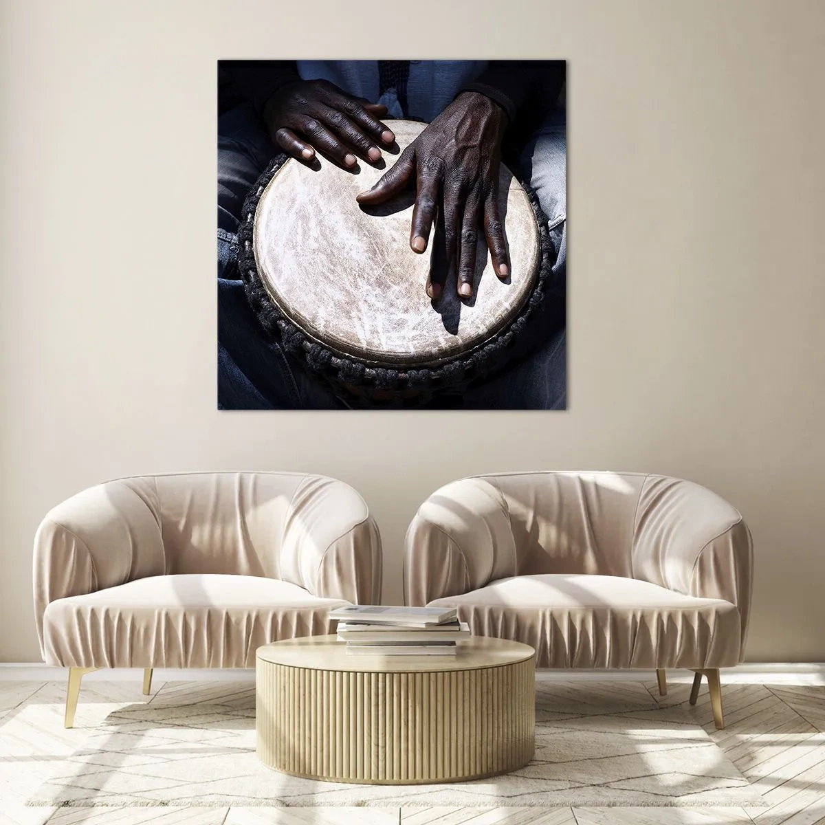 Impression sur verre - Image sur verre - Vis à son rythme - 70x70 cm