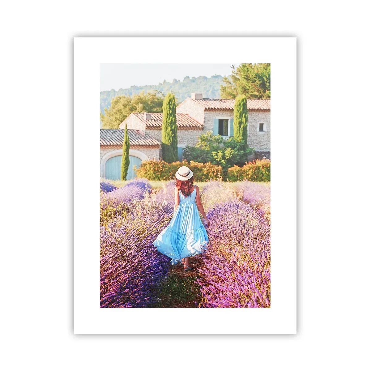 Affiche - Poster - Fille de la lavande - 30x40 cm
