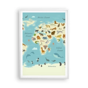 Affiche dans un cadre blanc - Poster - De bons voisins - 70x100 cm