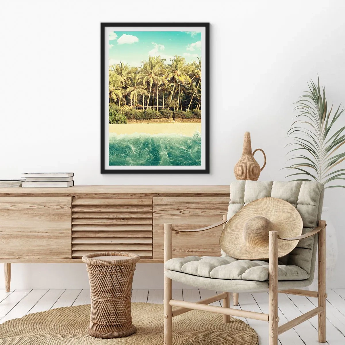 Affiche dans un cadre noir - Poster - Peut-être ici? - 30x40 cm